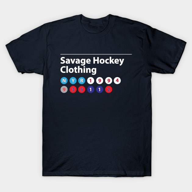 Savage Hockey NY Rangers 1994 Subway T-Shirt by ChristopherConley